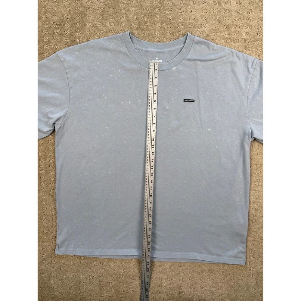 Men's Under Armour 2XL Loose T-Shirt with bleach splatter design #1105